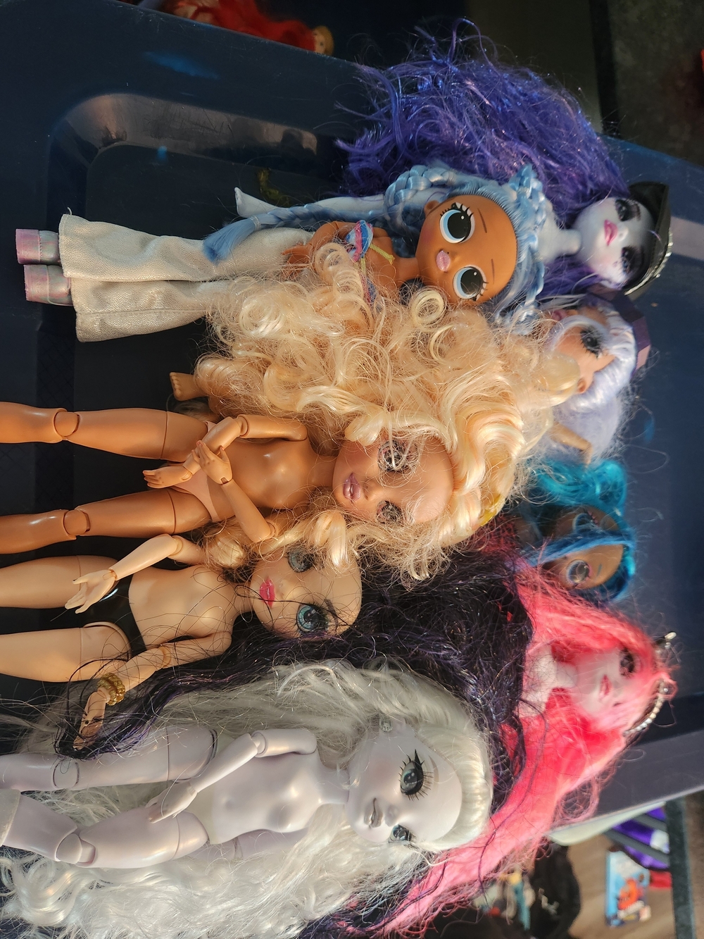 L.O.L. Surprise! Dolls Bundle with Blonde, Purple, Pink & Blue Hair